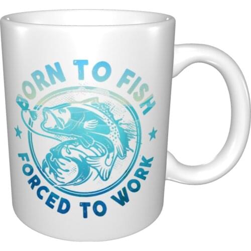 Born To Fish Forced To Work Fishing Baseball Gift Mug Coffee Cup Coffee Mug Golf 7 Cup Great Stray Dogs