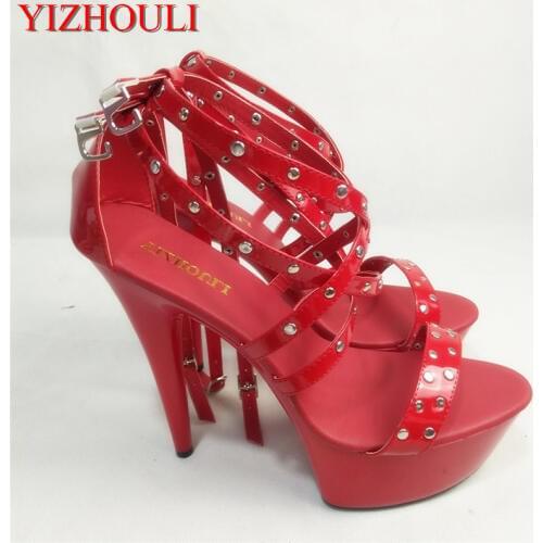 15cm black wedding sandals 8 inches high heels open-toed shoes platform of fashionable women high heels pump sexy sandals