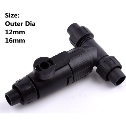 12/16MM Pagoda Hose Quick Connect Tee Valve Garden Irrigation Fittings Aquarium Quick Release Tee Valve Of Water Pipe Fish Tank