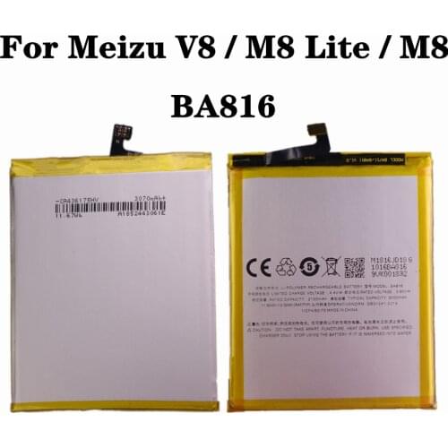 3000mAh BA816 Replacement Battery For Meizu V8 / M8 Lite / M8 Battery High Quality Mobile Phone Batteries