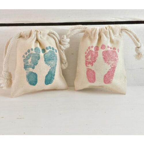 Feet carriage Candy Box Gift Bag Baby Shower Christening Baptism Gender Reveal Boy Girl kid first Birthday Party Decoration