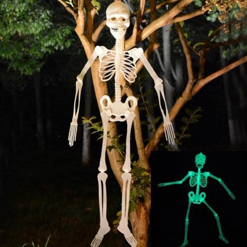 Luminous Skeleton Body Scary Halloween Party Prop Glow In The Dark Masquerade Cosplay Party Horror Halloween Props Tricky Toys