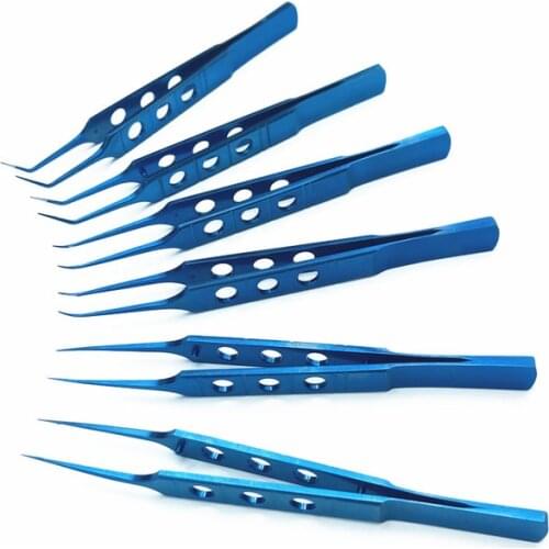 Titanium Tweezers Forceps Platforms Ophthalmic Dental Microsurgical Instruments 1pcs