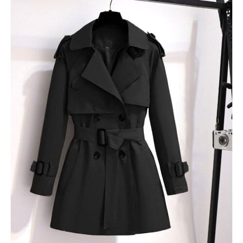 2021 New Fashion Spring Autumn Women Trench Coat Casual Loose Ladies Windbreaker Long Section Belt British Style Overcoat
