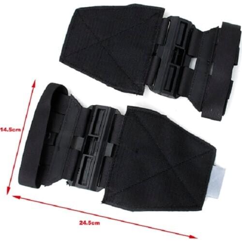 Outdoors Tactical Military Black Vest 3-Band Skeletal Cummerbund with Magnetic Lock System for PC Vest