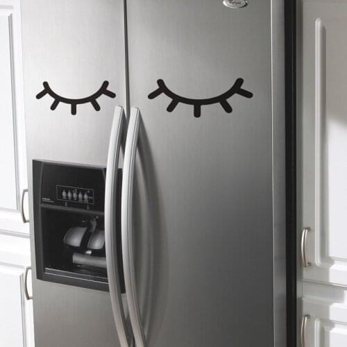 Sleepy Eyes Vinyl Wall Decal Sticker Closed Eyes Kids Decor Eyelashes Baby Boys or Girls Nursery Wall Stickers Kids Room Decor