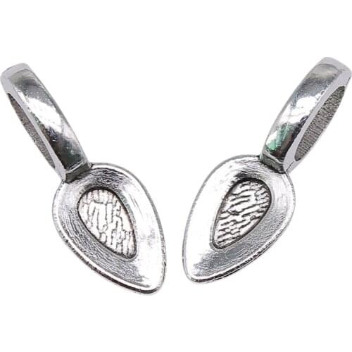 WYSIWYG 20pcs 20x7mm Pendant Charm Clip Clasp Bail Beads Loose Spacer Beads Bail Beads Pendants For Jewelry Making