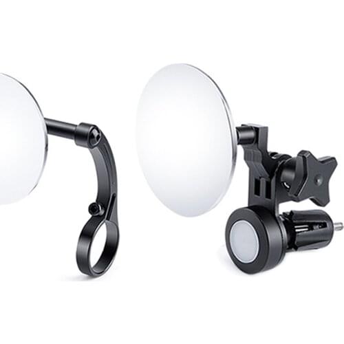 Bike Rearview Mirror With LED Light 360 Rotation Adjustable Wide Angle Cycling Rear View MTB Road Bike Bicycle Handlebar Mirrors
