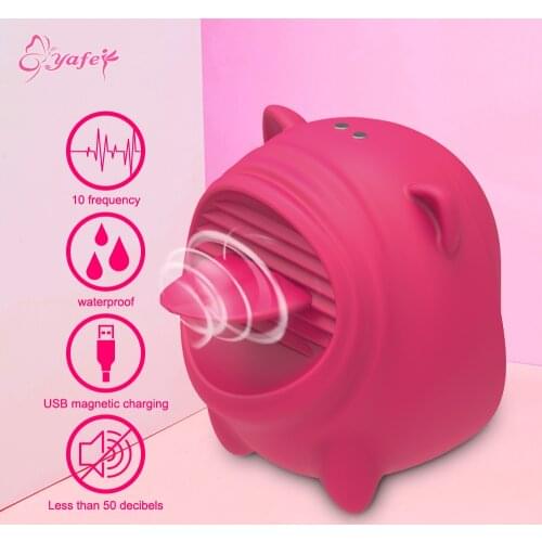 Tongue Licking Vibrator for Women Female Masturbator Big Oral Licker Mouth Clitoris Stimulate Orgasm Nipple Sucker Sex Toys