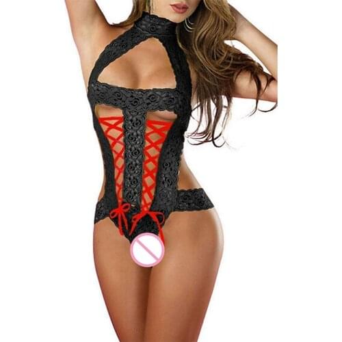 Female Sexy Lingerie Transparent Conjoined Dress Suit Intimates Sexy Costumes Women Underwear Body Suit