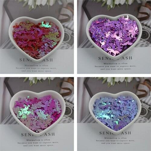 10g AB Colors 10*20mm Unicorn Shape Loose Sequins Diy Handmade Level Stage Performances Garments Sewing Accessories Paillettes