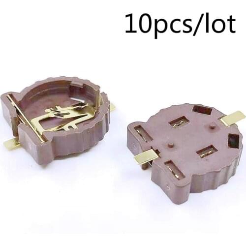 10pcs/lot CR1220 SMD Battery Holder 3V BS-1220-2/ CR1220 High Temperature Resistant SMD Battery Box