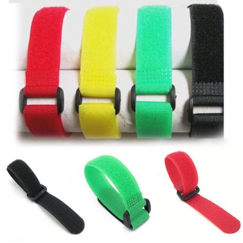 10pcs 12inch Reusable Colorful Nylon Strap Hook and Loop Cable Cord Ties Tidy Organise