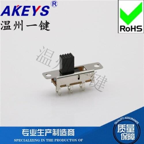 10pcs SS-22J04(2P2T) toggle switch 6 feet 2 gears no fixed feet Vertical slide switch