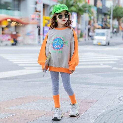 Girls Suits Sweatshirts + Dress 2pcs Kids Cotton Tracksuit 2021 Slim Spring Autumn Uniforms Sport Teenagers Outwear Children Set