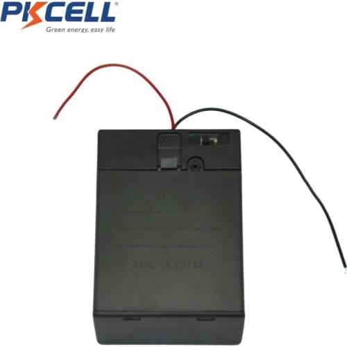2PCS Plastic Shell 2 Cell C Batteries Holder W Cover Switch for 2 x 1.5V C Battery with cover and switch