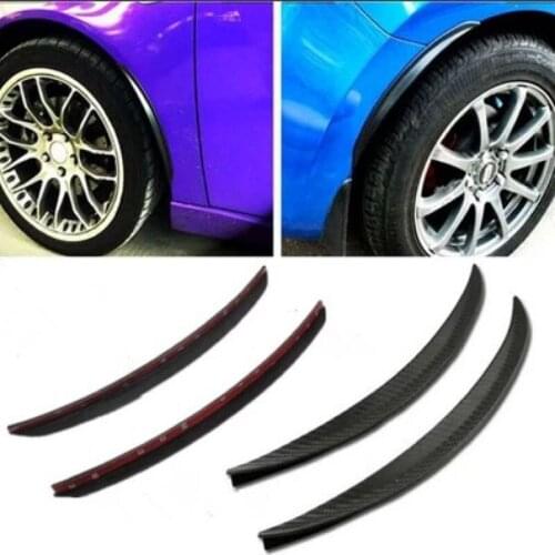 2Pcs Universal Carbon Fiber Fender For Eyebrow Arch Wheel Trim Cover Lip Guard Strips Car Accessories High Performance Quality