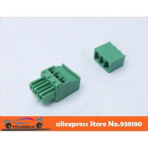 2P Pitch 3.81mm PCB Pluggable terminal blocks connector Straight pin male and female 100pcs AT0025-381-2P AT0065-381-2P