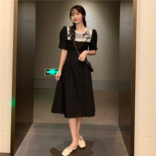 72012# Maternity Clothes Summer Short Sleeves Easy Matching Loose Lace Dress Pregnant Women Mom Dress