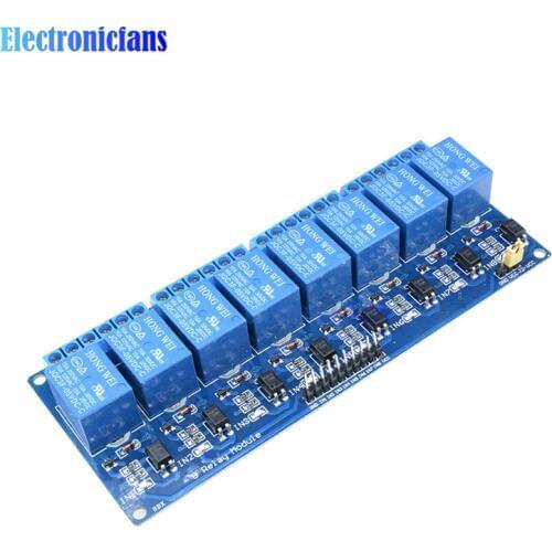 5V 8-Channel Relay Module Board for Arduino Optocoupler 8 Channel Relay Smart Home Switch Max 10A AC250V/DC30V