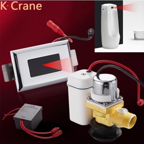 Infrared Motion Sensor Toilet Flush Valve Automatic Brass Water Flusher Battery Urine Flush Valves Modern Bathroom Accessories