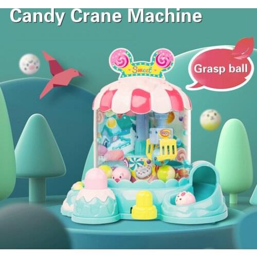 Candy Crane Machine Coin Operated Game Machine Game Candy Hanging Doll Toy Kids Christmas Gift For Kids With Silver Medium