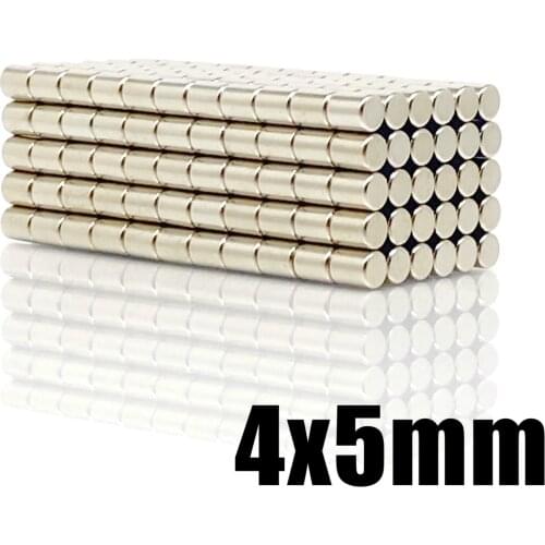 20~1000pcs 4x5 Powerful Magnets disc 4mmx5mm Permanent Small Round Magnet 4x5mm Fridge Neodymium Magnet Super Strong 4*5 mm