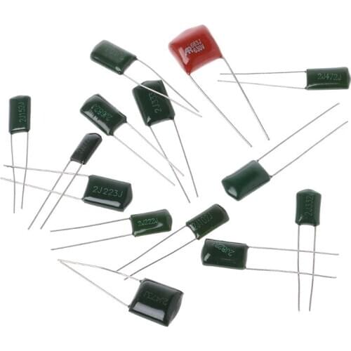 140Pcs 14 Values Polyester Film Capacitors Assortment Kit 0.001uf-0.068uf 630V New