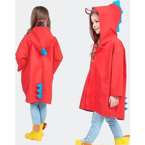New cartoon little dinosaur children raincoat boys and girls kindergarten students kids school clothes children baby poncho