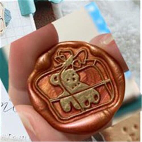 Scissors Mushroom Head Irregular Removable Wax Seal Handle Heads DIY Stamps Postage Journal Package Date Wedding Gift Envelope