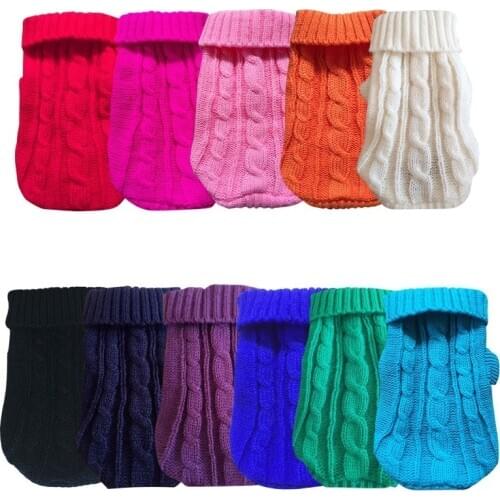 Dog Clothes For Large Small Dogs Jacket Cat Clothing For Pet Dog Sweater Dogs Coat Chihuahua knitted Pure Shirt Cat Vest Costume