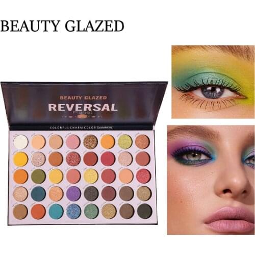 BEAUTY GLAZED Reversal Planet Glitter Eyeshadow Palette Makeup Kit 40 Colors Matte Shiny Eyeshadow Pallete Waterproof Pigmented