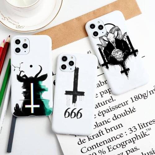 Pentagram Satanic Pentagram Phone Case Phone Case for iPhone 11 Pro Max XR XS X Soft Candy for iPhone 6 6S 7 8 Plus Cases