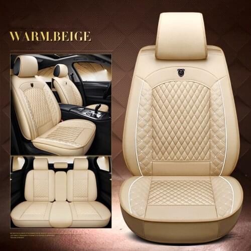Front + Rear ) Luxury Leather car seat covers For KIA K2K3K4K5 Cerato Sportage Optima Maxima auto accessories car styling