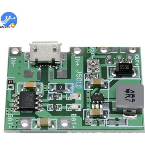 BMS Lithium Li-ion 18650 3.7V 4.2V Battery Charger Board USB DC-DC Step Up Boost Module for Power Bank Battery Charger