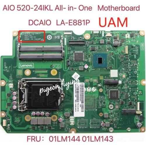 Suitable for Lenovo AIO 520-24IKL Computer Integrated Main Board Number LA-E881P FRU 01LM144 01LM143