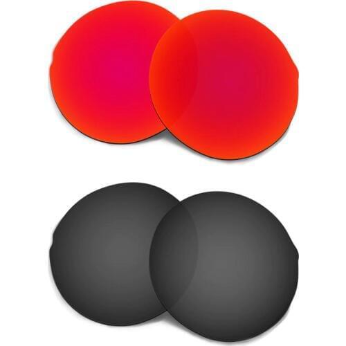 Hkuco For Madman Sunglasses Polarized Replacement Lenses 2 Pairs - Red&Black