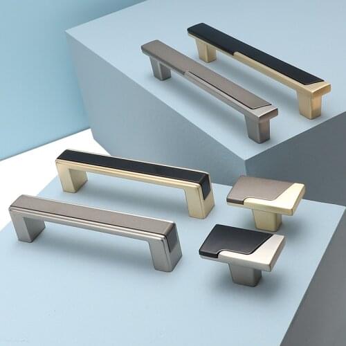 QVWN Modern Gold Chrome Kitchen Handle Cabinet Knobs and Handles Fashion Drawer Knobs Pulls Furniture Handle Door Hardwar