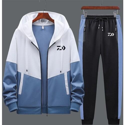 Daiwa Fishing Suit Men Spring Autumn Fishing Clothing Hooded Sports Hiking Warm Fishing Jacket Outdoor Clothes Fishing Wear