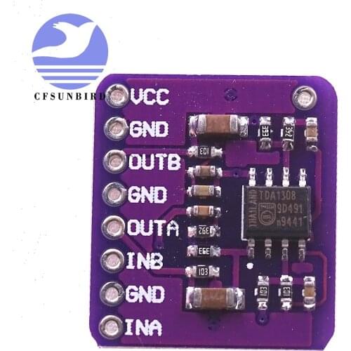 10pcs/lot CJMCU-1308 Class AB stereo headphone-driver audio module TDA1308