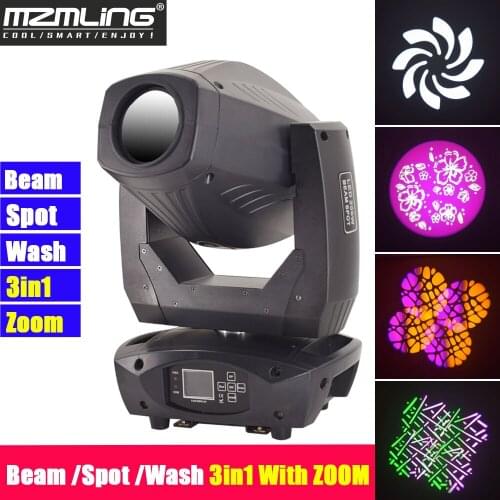 LED 200w Beam Spot Wash 3in1 Light With Zoom DMX512 Moving Head Light BAR DJ /Bar /Party /Show /Stage Light LED Stage Machine