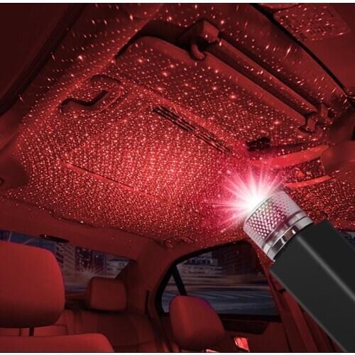 USB Decorative Lamp, LED Car Roof, Star, Night Light, Projector for Fiat Punto 500 Palio Argo grande panda Lifan X60 Cebrium