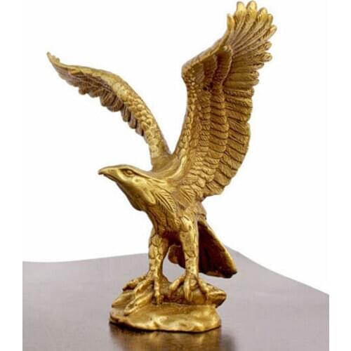WBY---524+++China BRASS Brass Statue EAGLE/Hawk Figure figurine 4.5"High