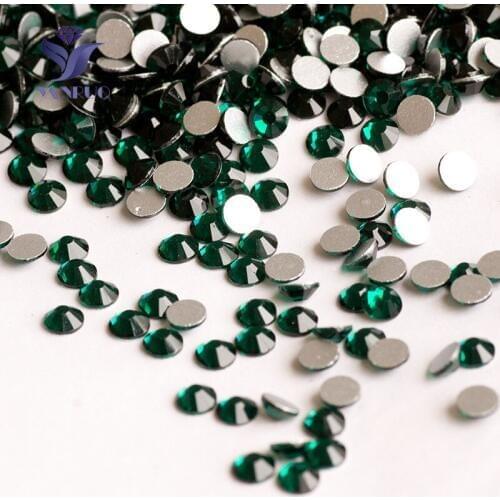 YANRUO 2058NoHF SS20 4.6-4.8mm Emerald Crystal Glass Rhinestones Glue on Colorful rhinestone Stones For Clothing