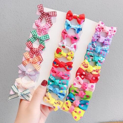 10 Pcs/lot 6 Colors Cute Pet Cat and Dog Rubber Band Hairpin Pet Puppy Bow Hair Accessories Small Size Pet Dog Beauty Product