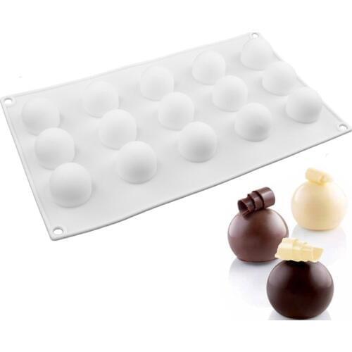 1PCS Non-Stick Silicone Round Ball Shaped Mini Truffles Mold For Chocolate Mould Baking Truffle Dessert Cake Decorating Tools