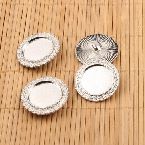 10pcs fit 20mm cabochon hairband base setting trays diy hair jewelry making accesories