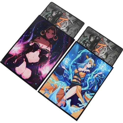 130pcs/lot Anime Girls Cards Sleeves Cartoons for Standard Trading Cards TCG Cards Shield Protector Magic MGT/YGO/CFV Godness