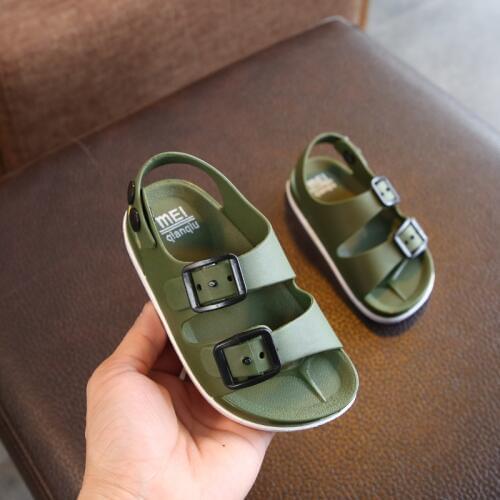2020 Summer Boys Leather Sandals For Baby Flat Children Beach Shoes Kids Sports Soft Non-slip Casual Toddler Sandals 1-5 Years