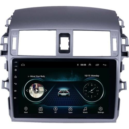 For Toyota Corolla 2007-2013 Android 9.1 AM/FM RDS Car Radio Stereo Bluetooth GPS Navigation System